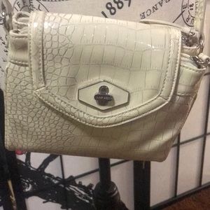 Nine West Croc embossed purse - cream